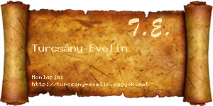 Turcsány Evelin névjegykártya